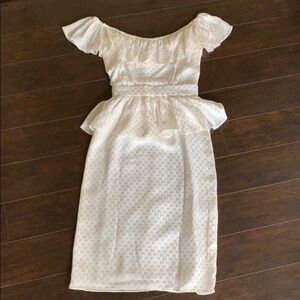 Ivory silk dress